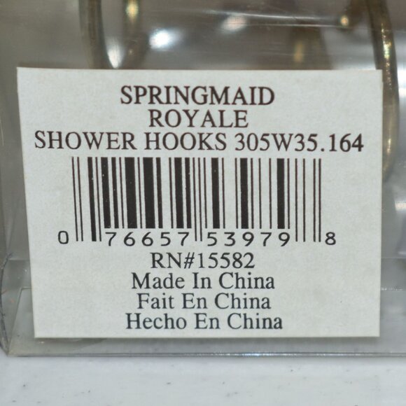 SOLD • NOB Vtg Springmaid Purple Flower Set (12) Decorative Shower Curtain Hooks - Picture 5 of 5